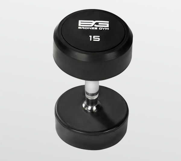 Обрезиненная гантель Bronze Gym 15 кг BG-PA-DB-R225